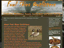 Tablet Screenshot of fowlskiesoutfitters.com